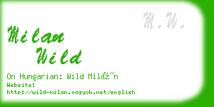 milan wild business card